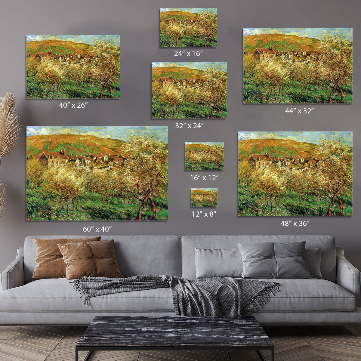 Flowering apple trees by Monet Canvas Print or Poster - Canvas Art Rocks - 7