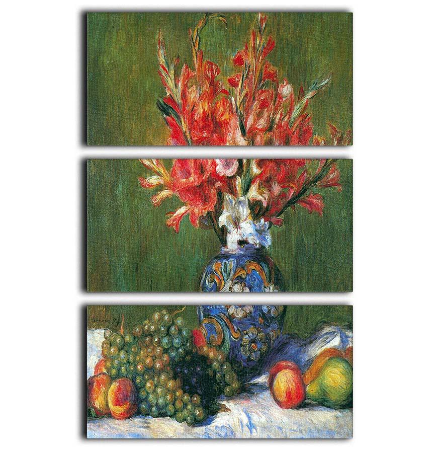 Flowers and Fruit by Renoir 3 Split Panel Canvas Print - Canvas Art Rocks - 1