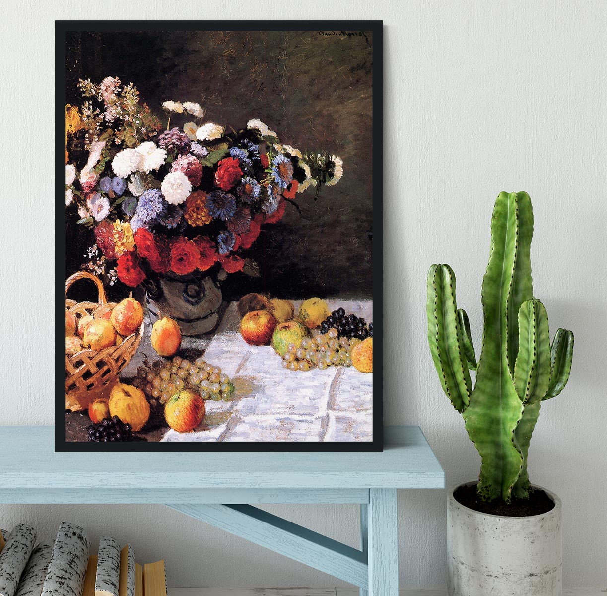 Flowers and Fruits by Monet Framed Print - Canvas Art Rocks - 2