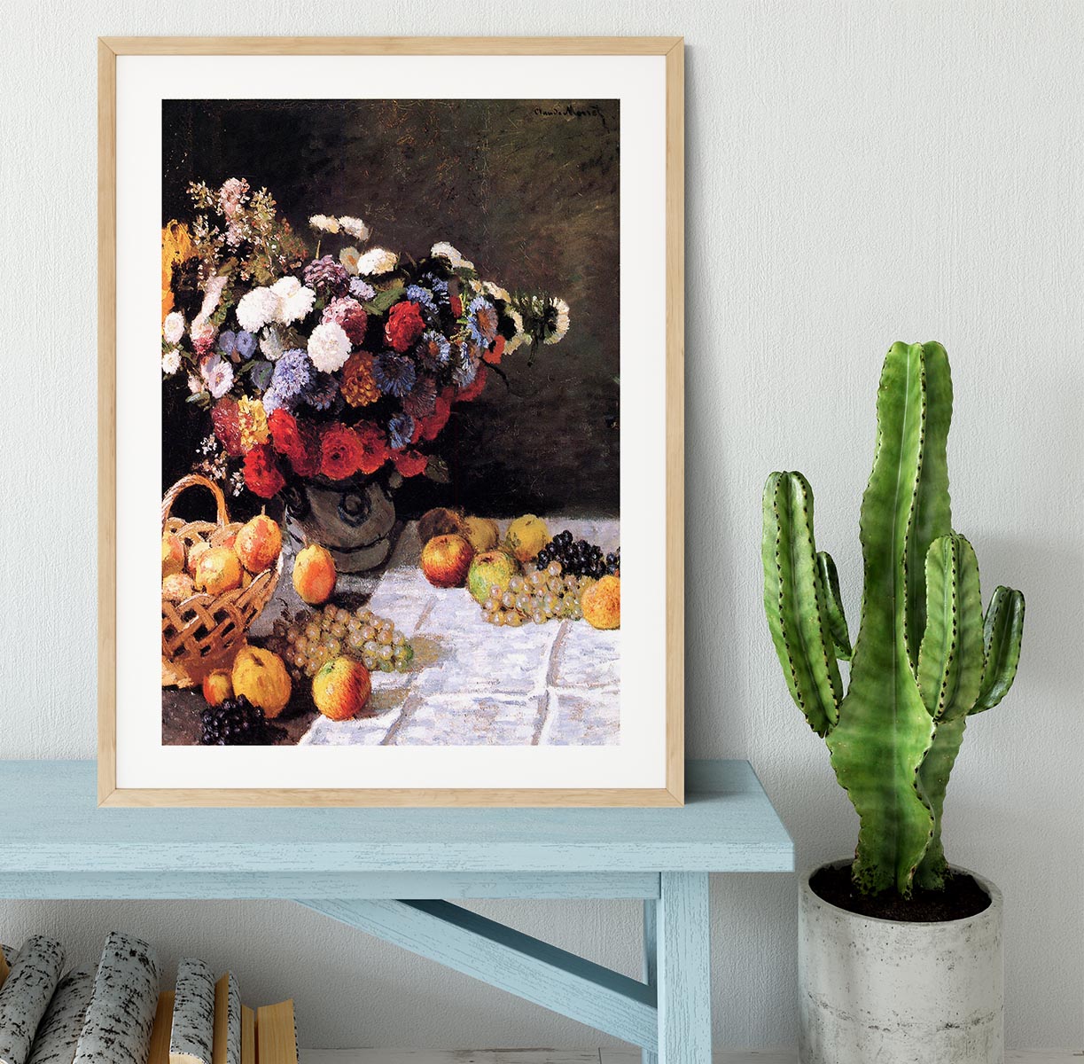 Flowers and Fruits by Monet Framed Print - Canvas Art Rocks - 3