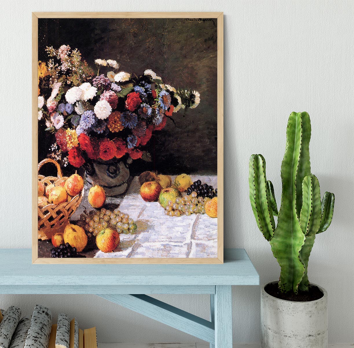 Flowers and Fruits by Monet Framed Print - Canvas Art Rocks - 4