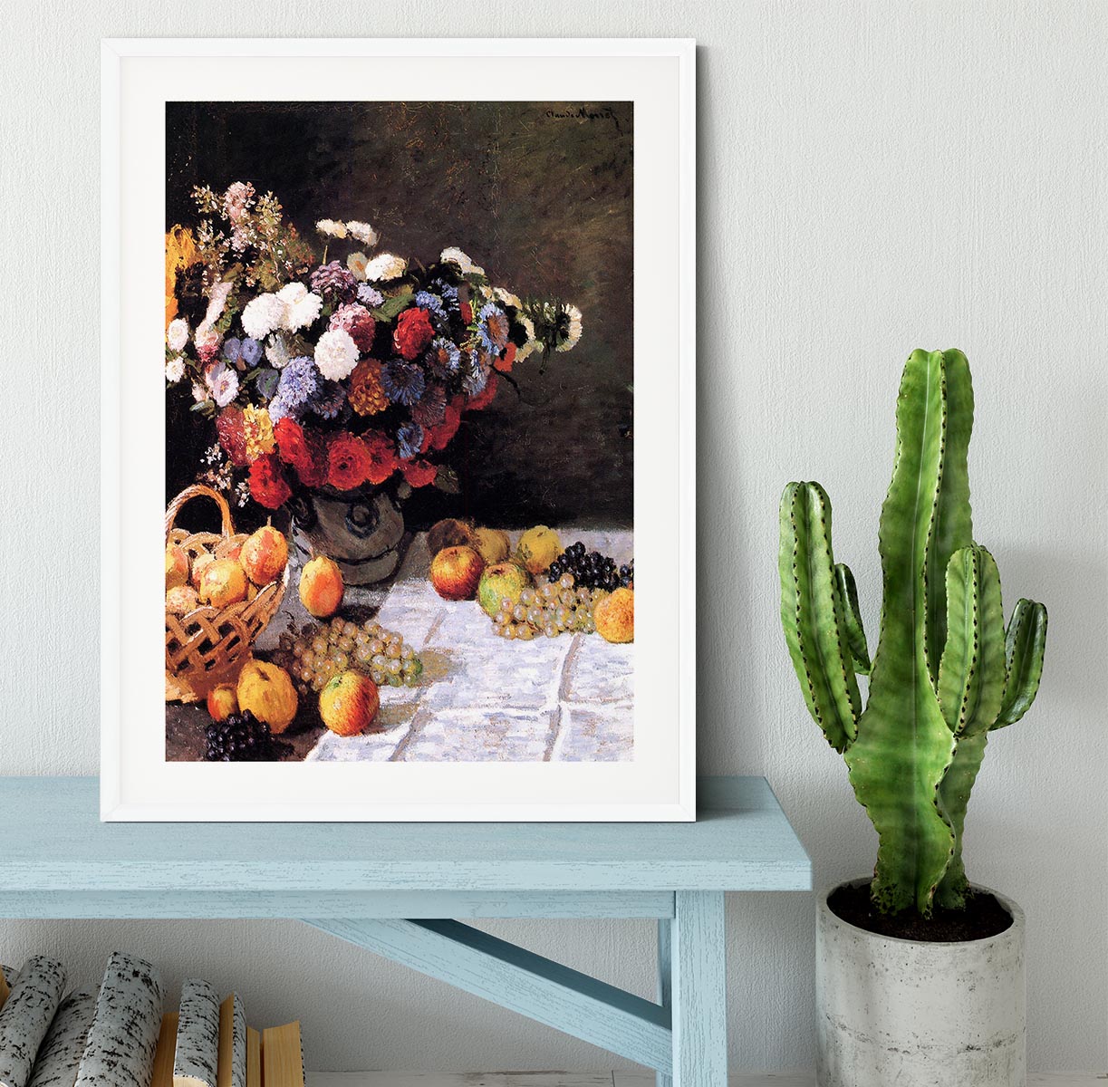 Flowers and Fruits by Monet Framed Print - Canvas Art Rocks - 5