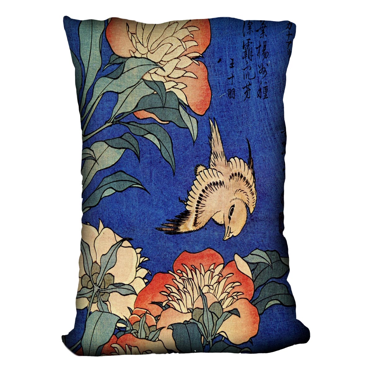 Flowers by Hokusai Cushion