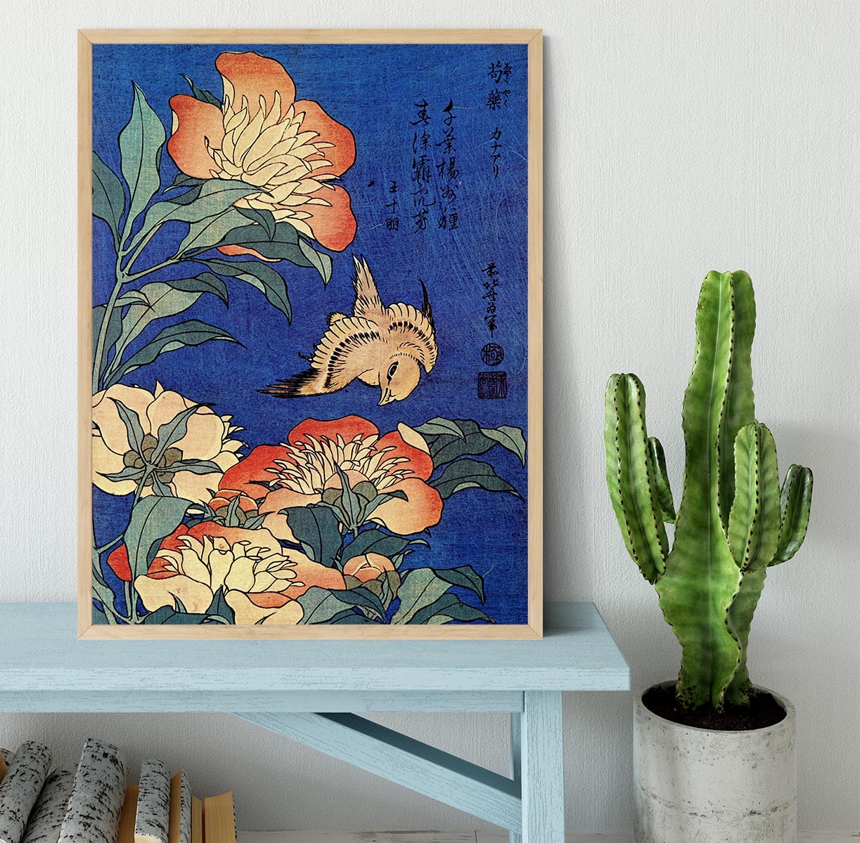 Flowers by Hokusai Framed Print - Canvas Art Rocks - 4