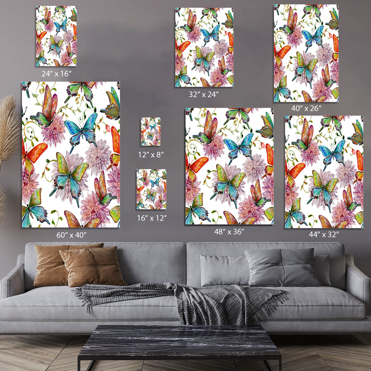 Flying butterflies Canvas Print or Poster - Canvas Art Rocks - 7