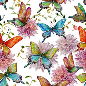 Flying butterflies Wall Mural Wallpaper - Canvas Art Rocks - 1