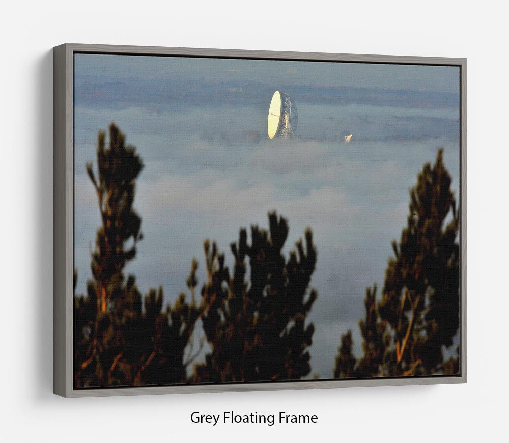 Fog at Jodrell Bank Floating Frame Canvas - Canvas Art Rocks - 3