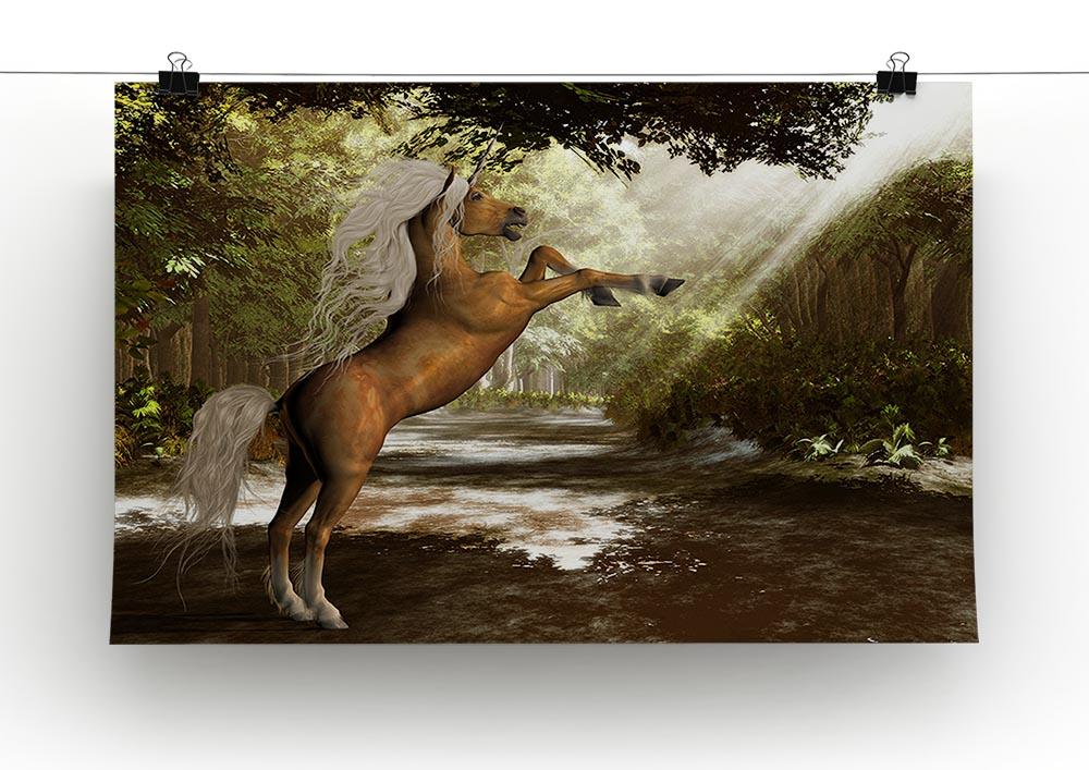 Forest Unicorn Canvas Print or Poster - Canvas Art Rocks - 2