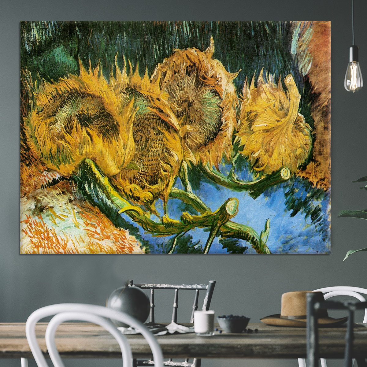 Four Cut Sunflowers by Van Gogh Canvas Print or Poster - Canvas Art Rocks - 3