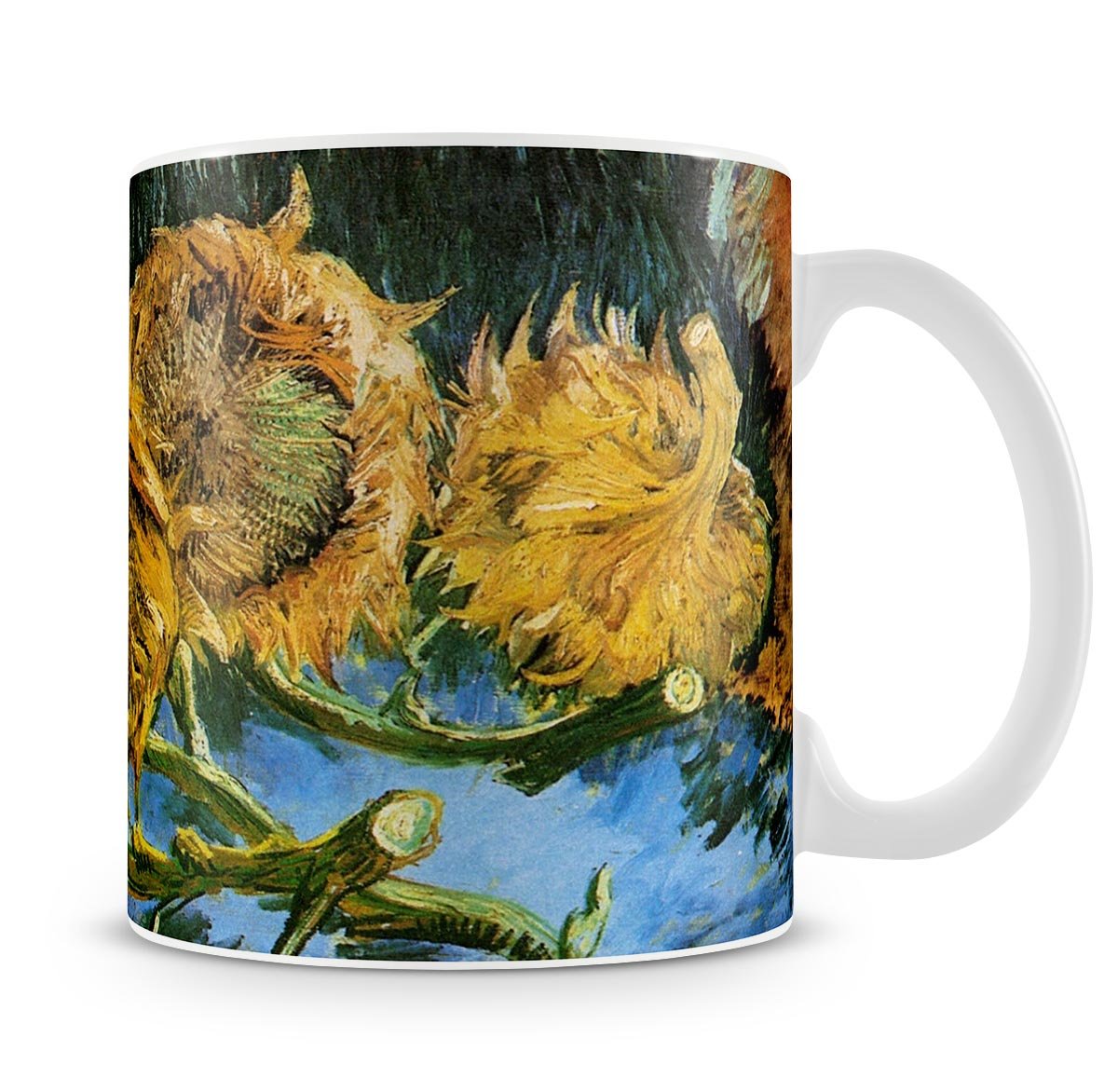 Four Cut Sunflowers by Van Gogh Mug - Canvas Art Rocks - 4