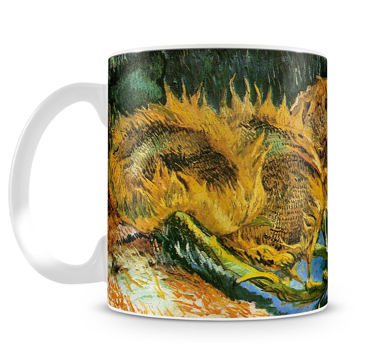 Four Cut Sunflowers by Van Gogh Mug - Canvas Art Rocks - 4