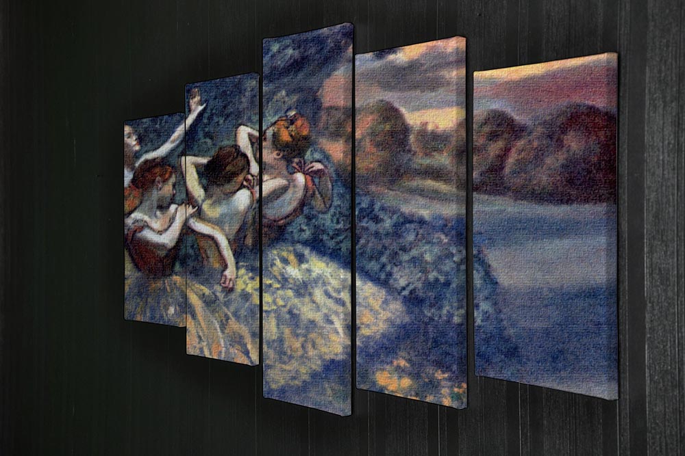 Four Dancers by Degas 5 Split Panel Canvas - Canvas Art Rocks - 2