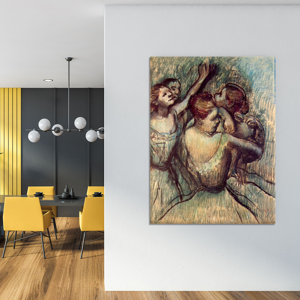 Four dancers in half figure by Degas Canvas Print or Poster - Canvas Art Rocks - 4