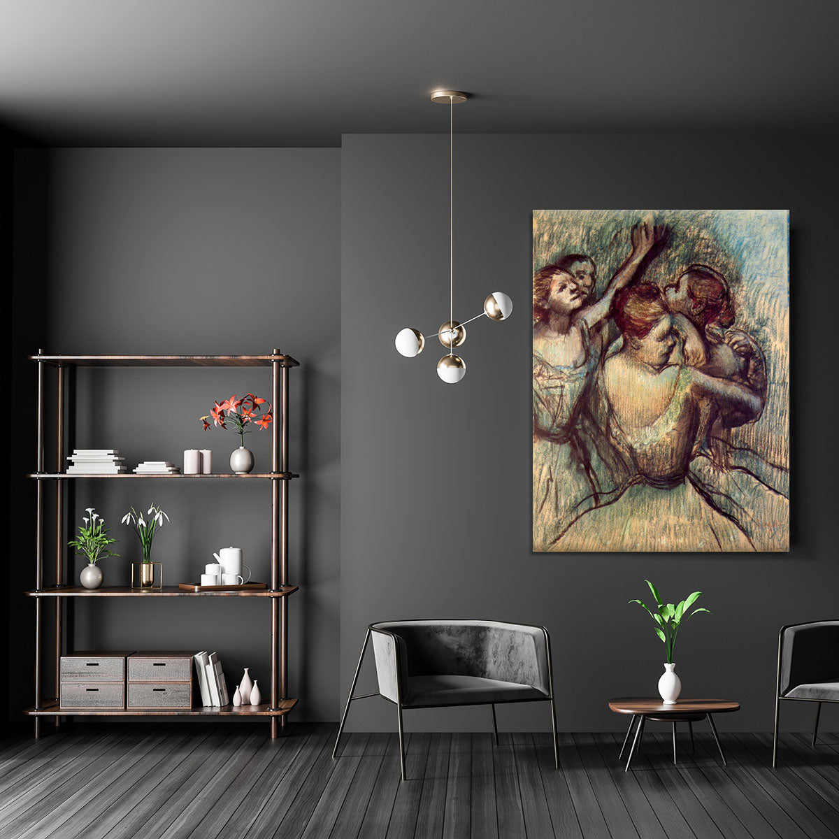 Four dancers in half figure by Degas Canvas Print or Poster - Canvas Art Rocks - 5