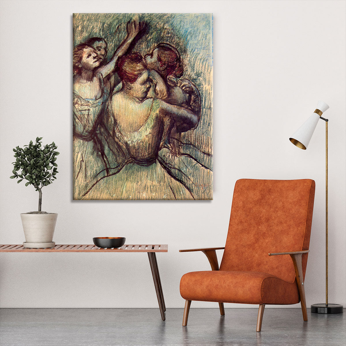 Four dancers in half figure by Degas Canvas Print or Poster - Canvas Art Rocks - 6