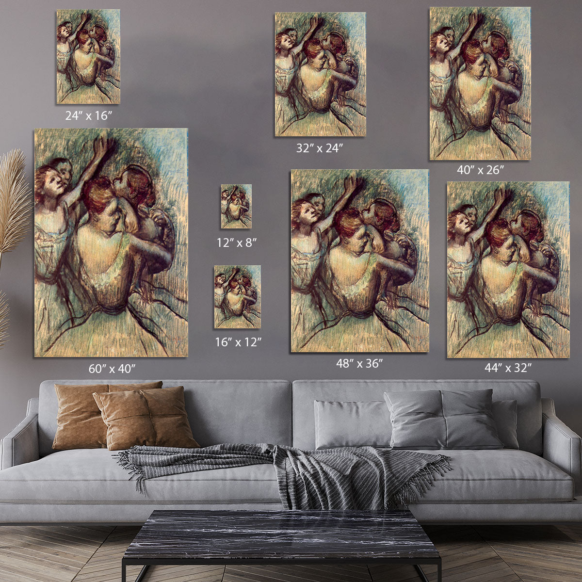 Four dancers in half figure by Degas Canvas Print or Poster - Canvas Art Rocks - 7