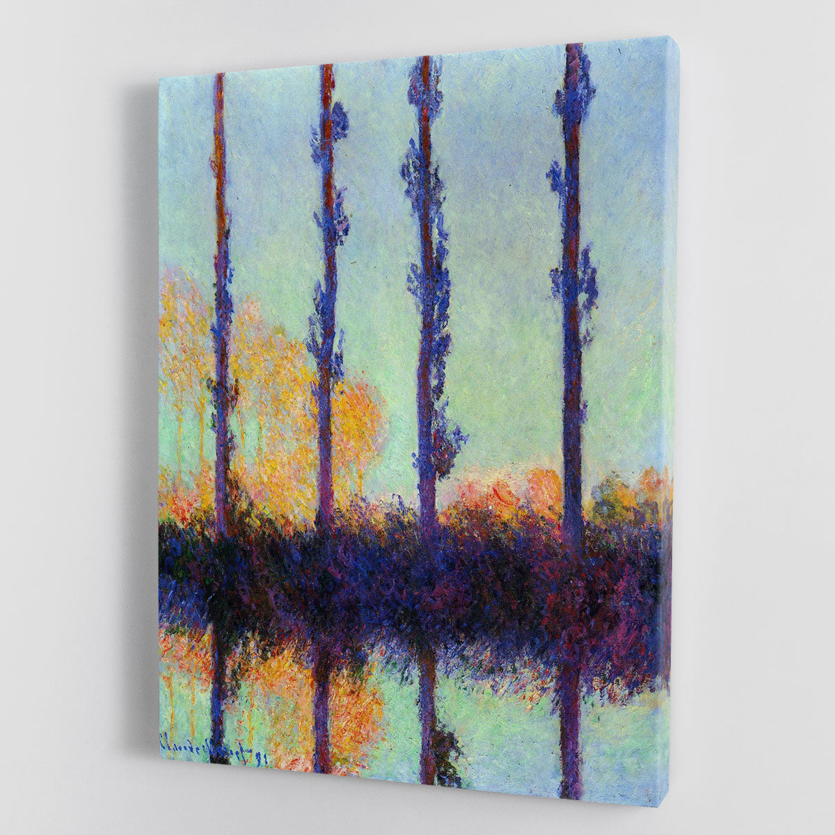 Four poplars by Monet Canvas Print or Poster - Canvas Art Rocks - 1