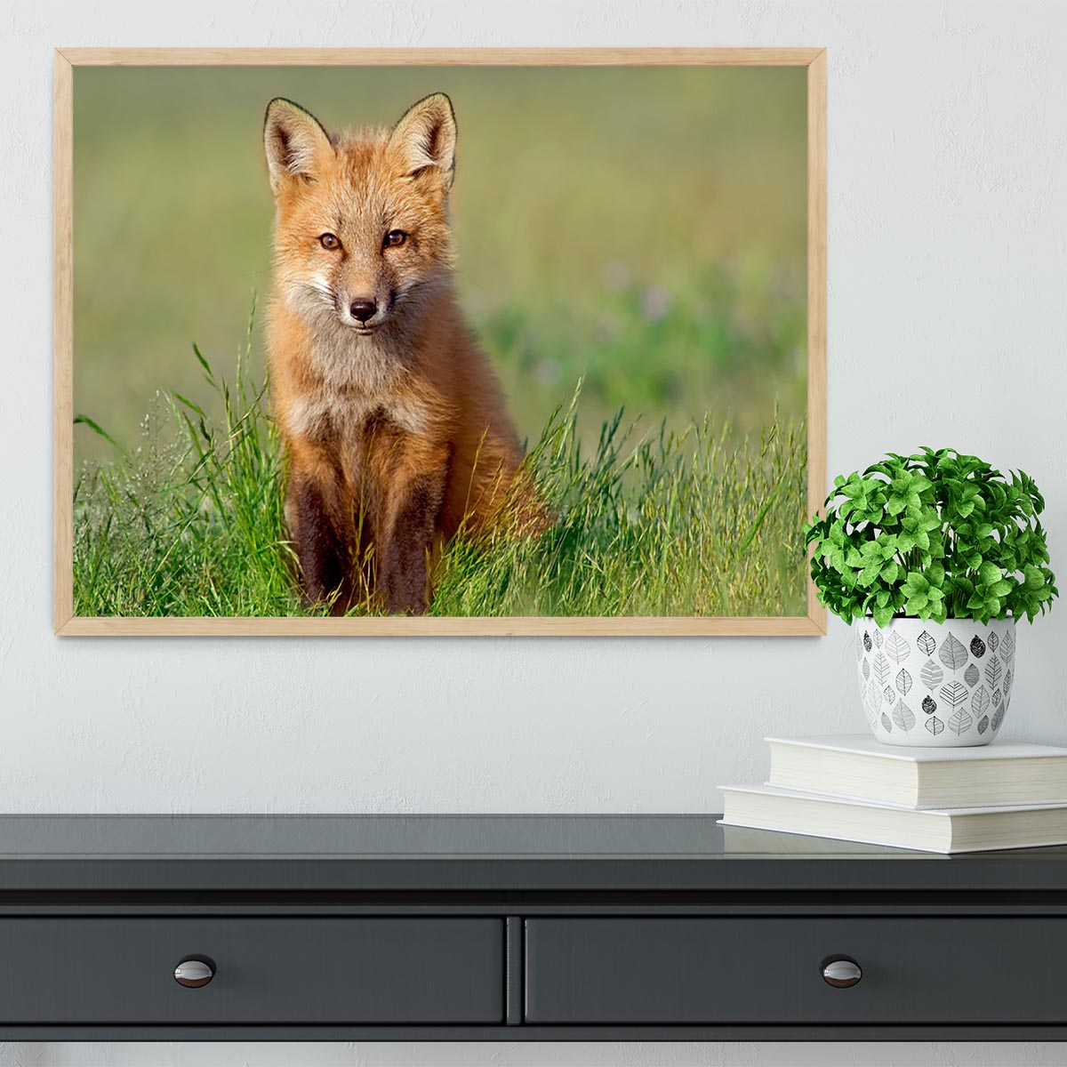 Fox Kit Framed Print - Canvas Art Rocks - 4