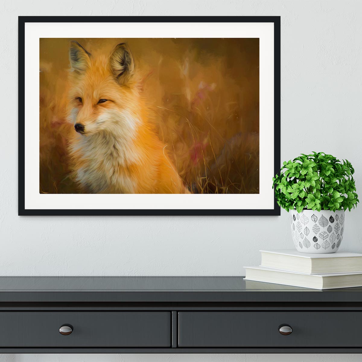 Fox Painting Framed Print - Canvas Art Rocks - 1