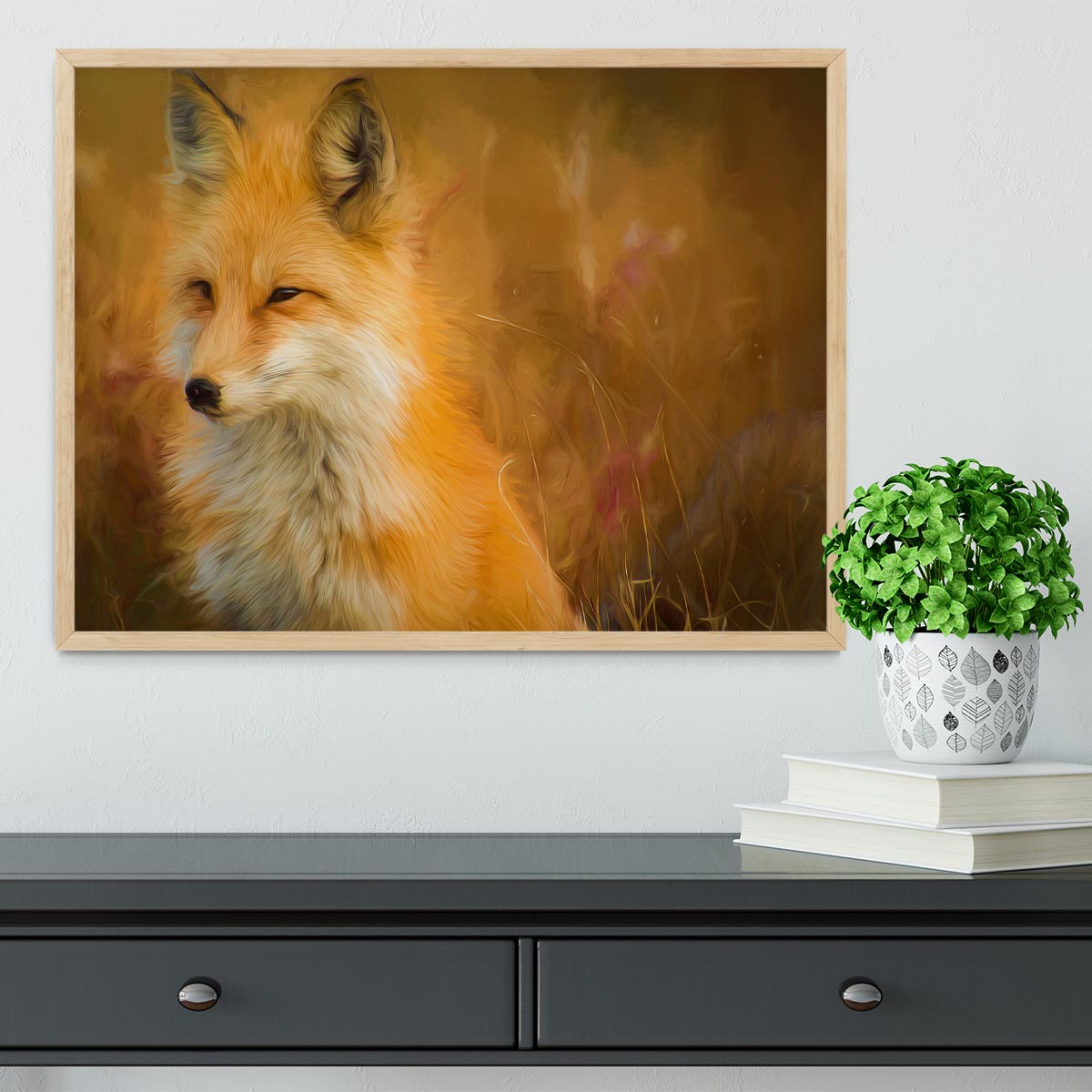 Fox Painting Framed Print - Canvas Art Rocks - 4