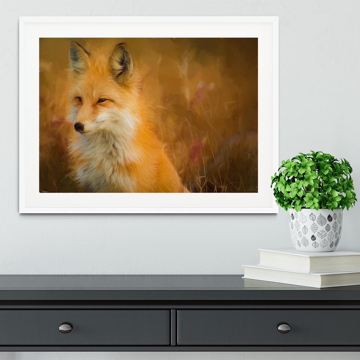 Fox Painting Framed Print - Canvas Art Rocks - 5