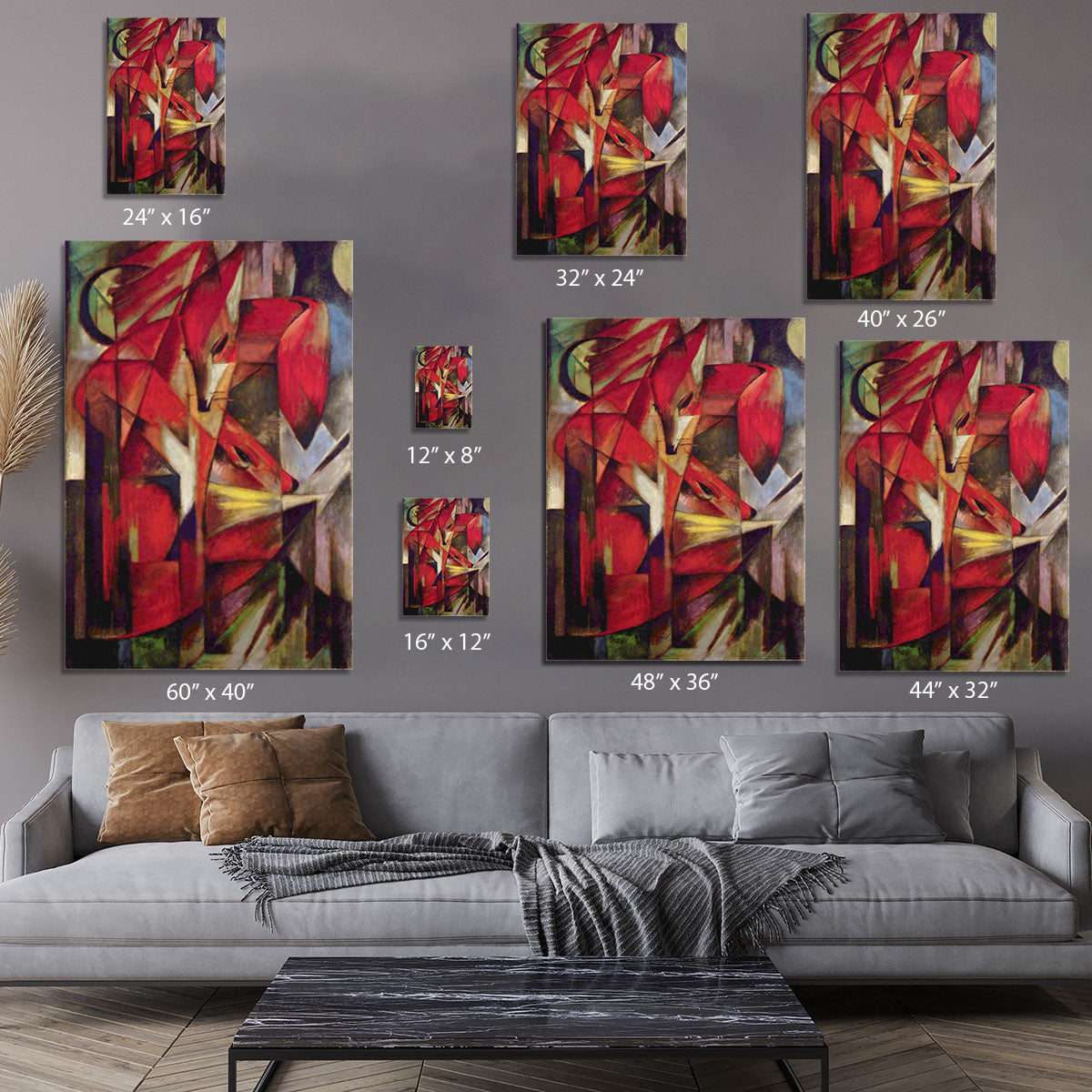 Foxes by Franz Marc Canvas Print or Poster - Canvas Art Rocks - 7