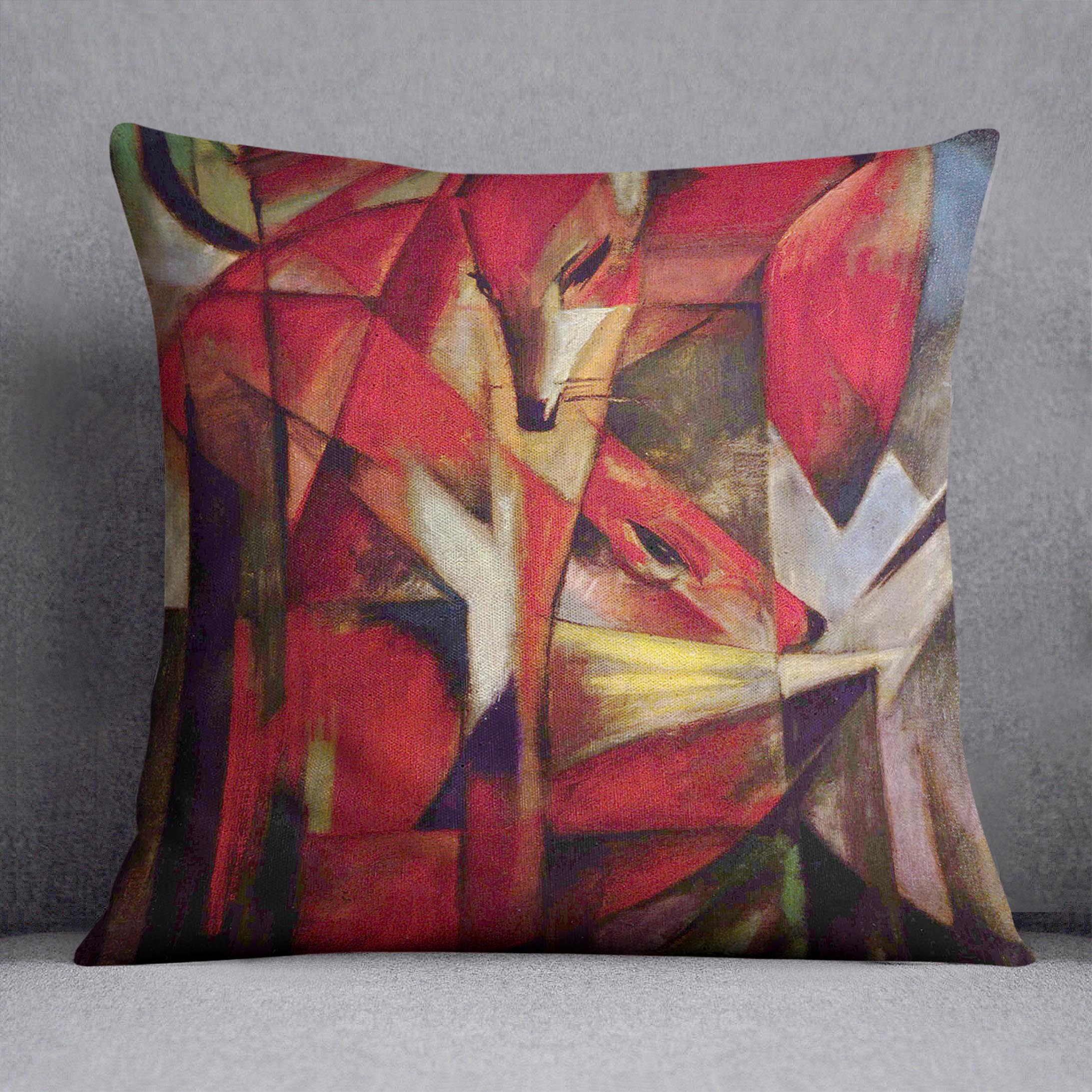 Foxes by Franz Marc Cushion