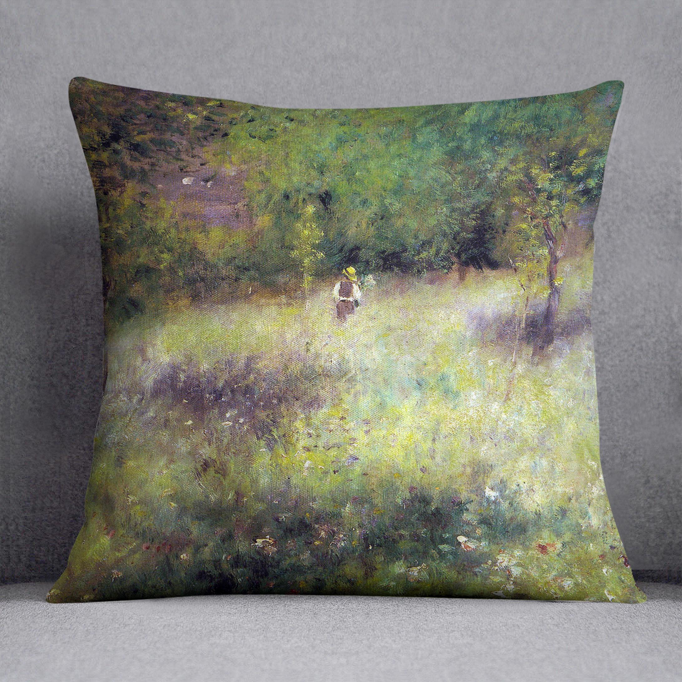 Frahling in Chatou by Renoir Cushion