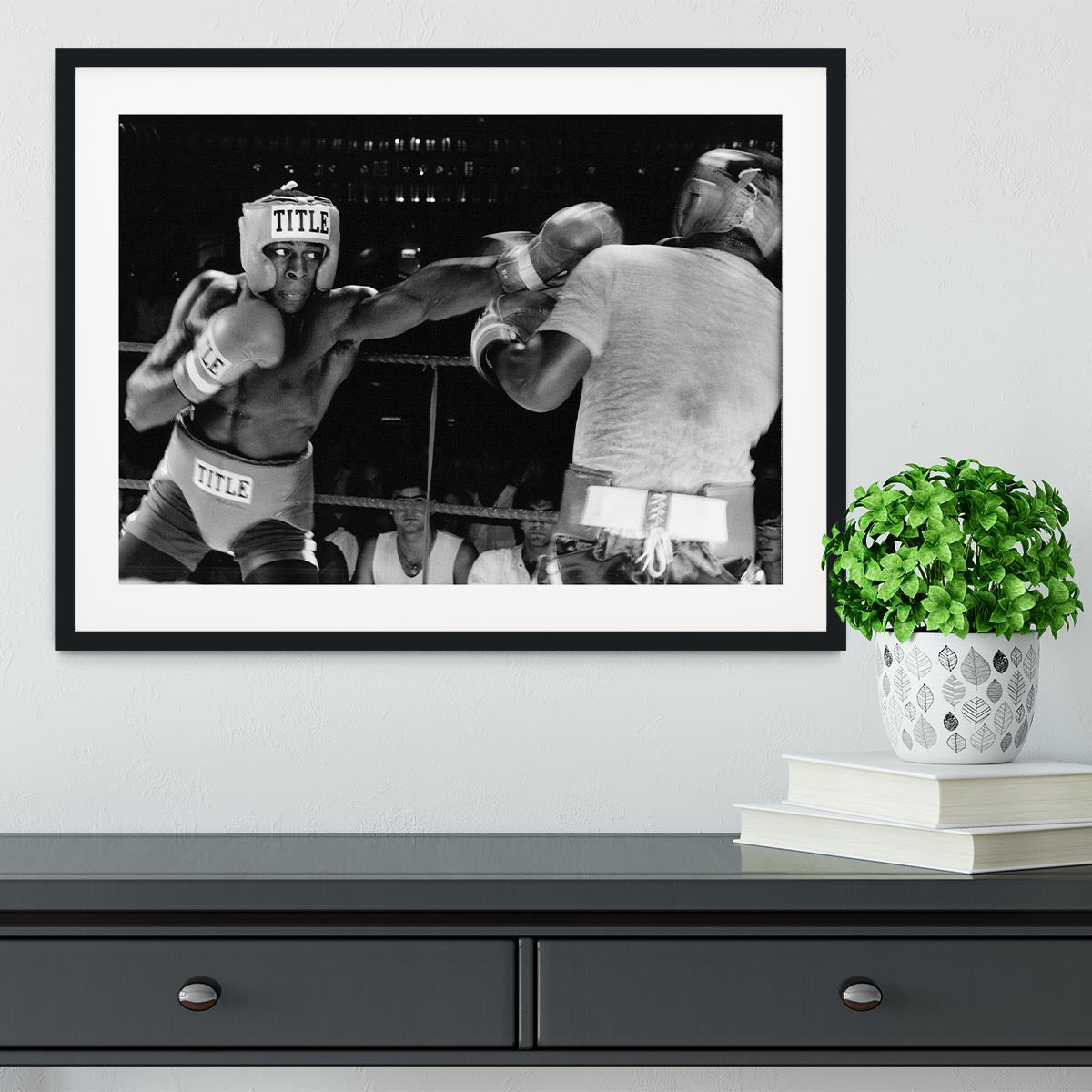 Frank Bruno sparring Framed Print - Canvas Art Rocks - 1