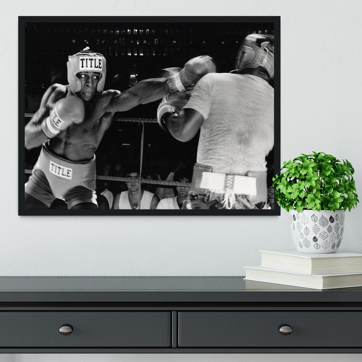 Frank Bruno sparring Framed Print - Canvas Art Rocks - 2
