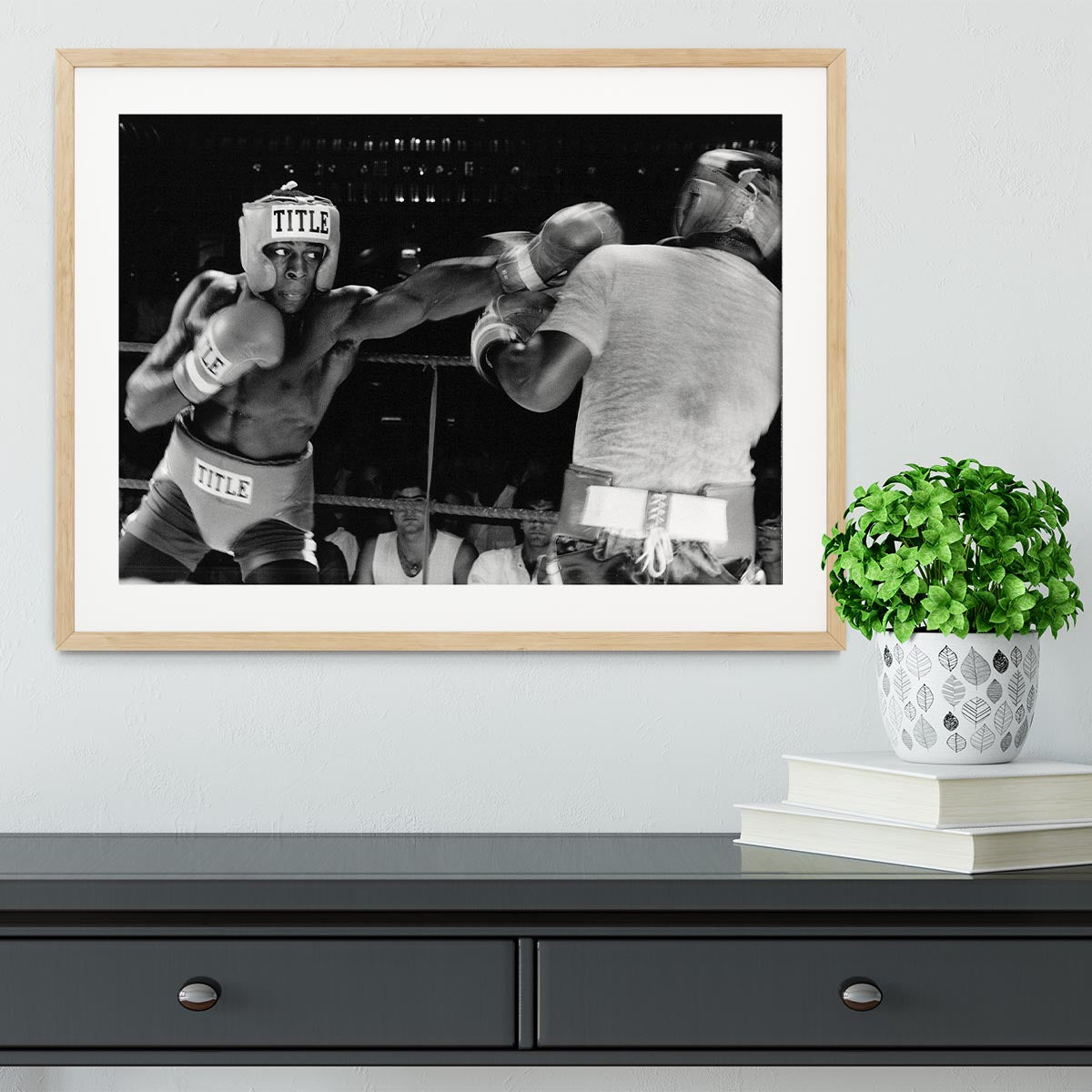 Frank Bruno sparring Framed Print - Canvas Art Rocks - 3