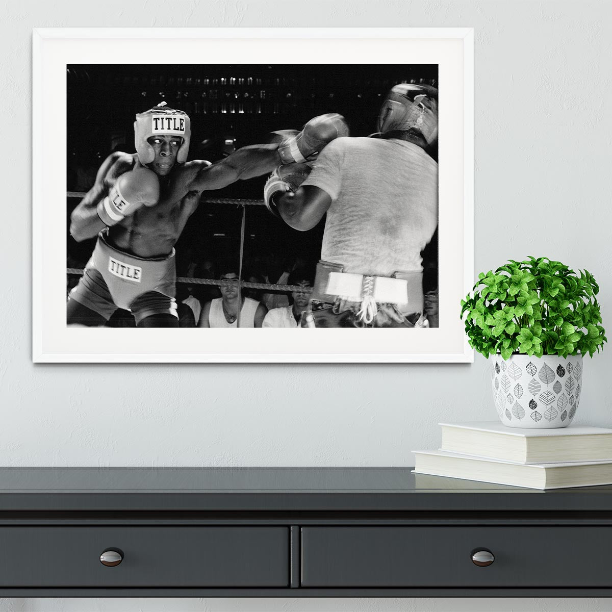 Frank Bruno sparring Framed Print - Canvas Art Rocks - 5
