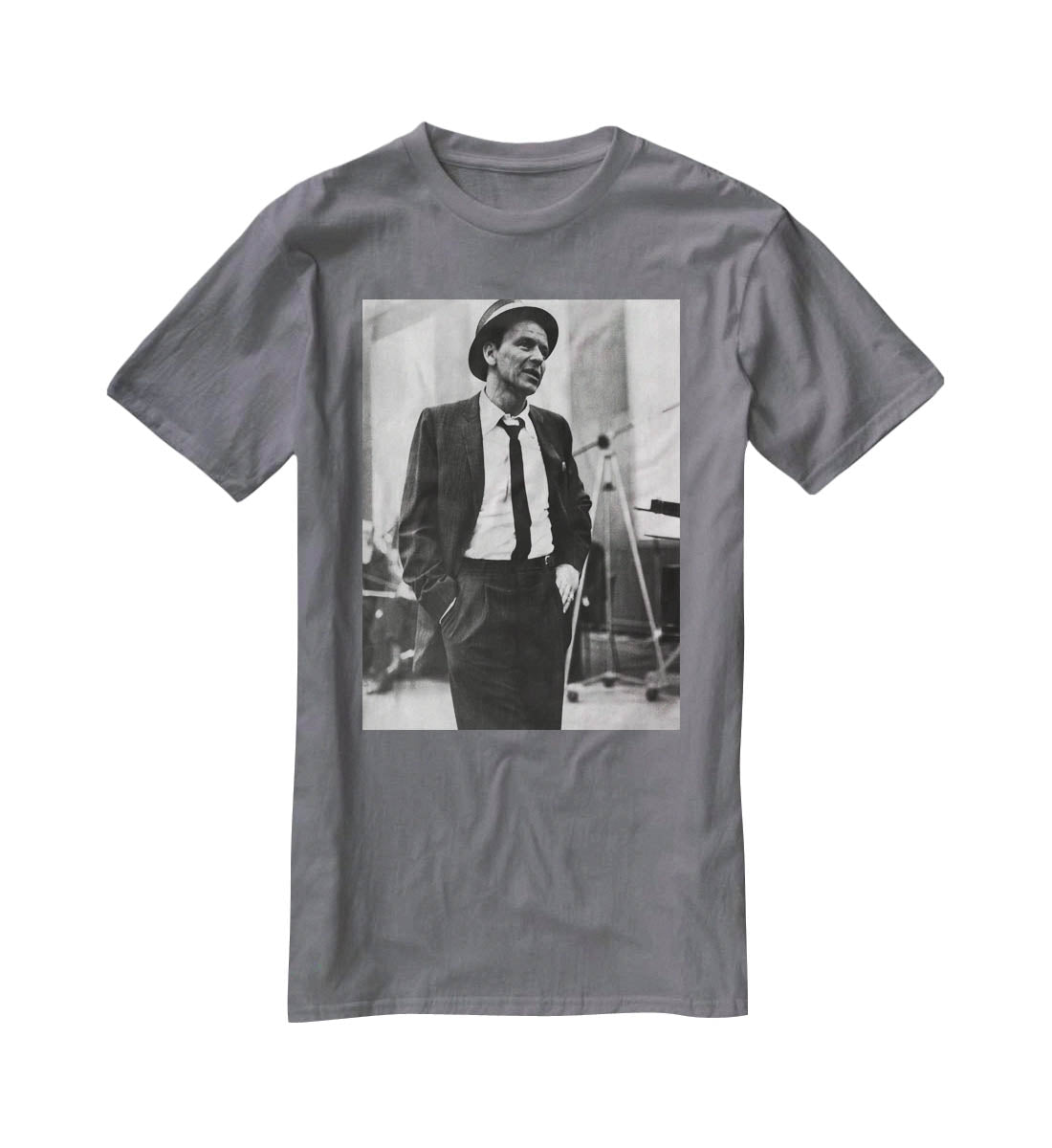 Frank Sinatra recording T-Shirt - Canvas Art Rocks - 3
