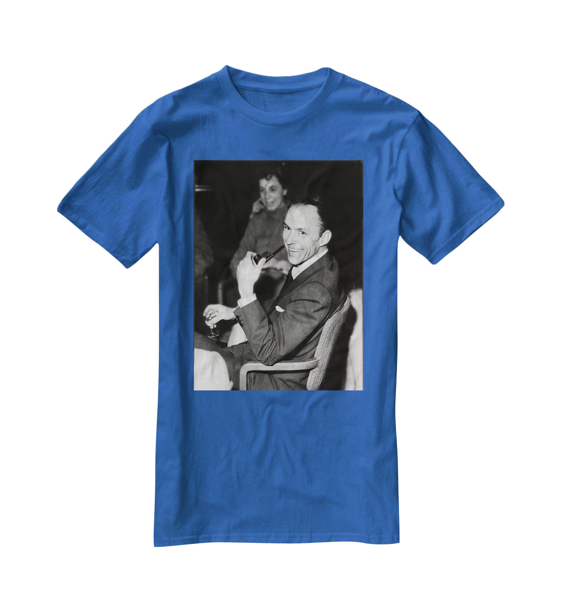 Frank Sinatra with pipe T-Shirt - Canvas Art Rocks - 2