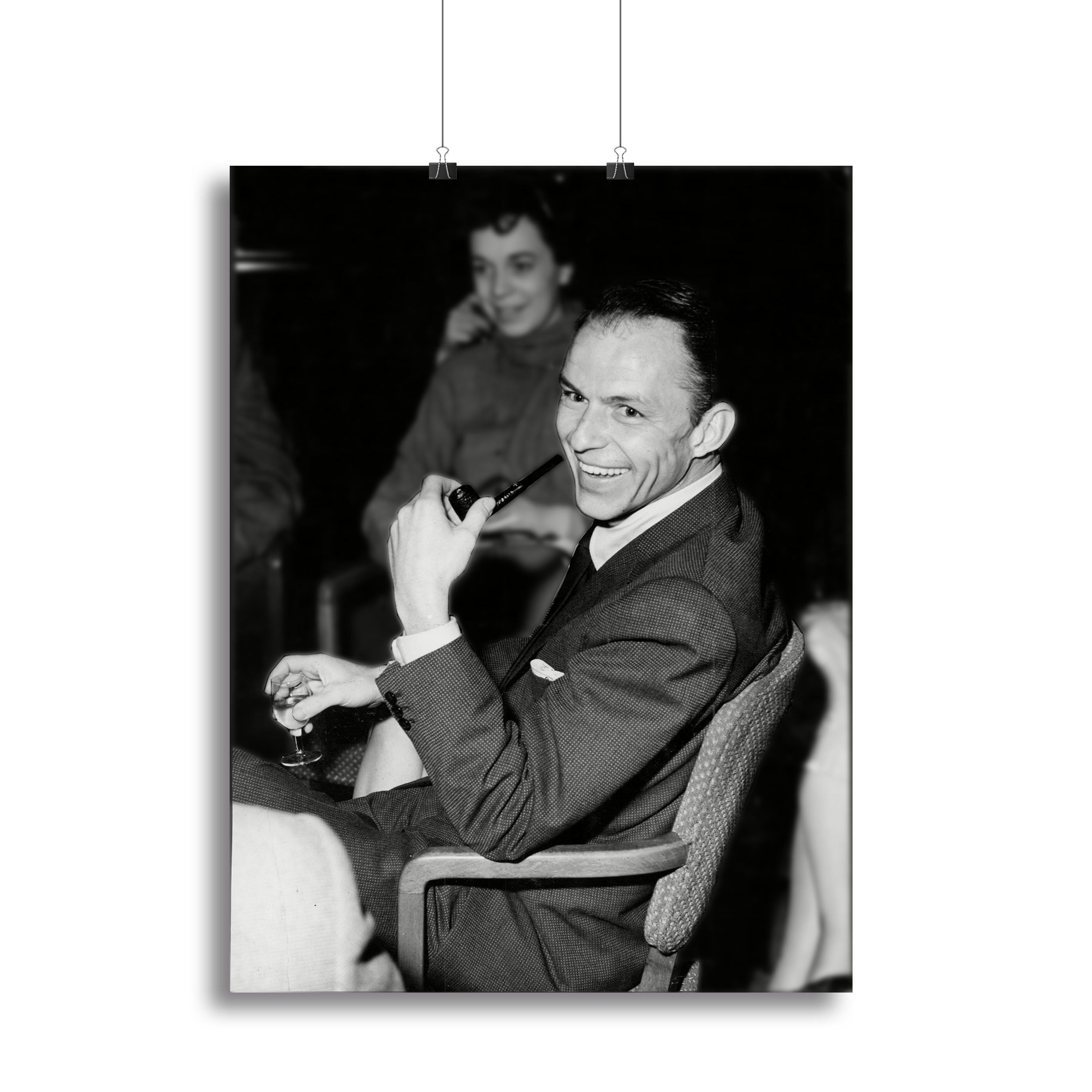 Frank Sinatra with pipe Canvas Print or Poster - Canvas Art Rocks - 2
