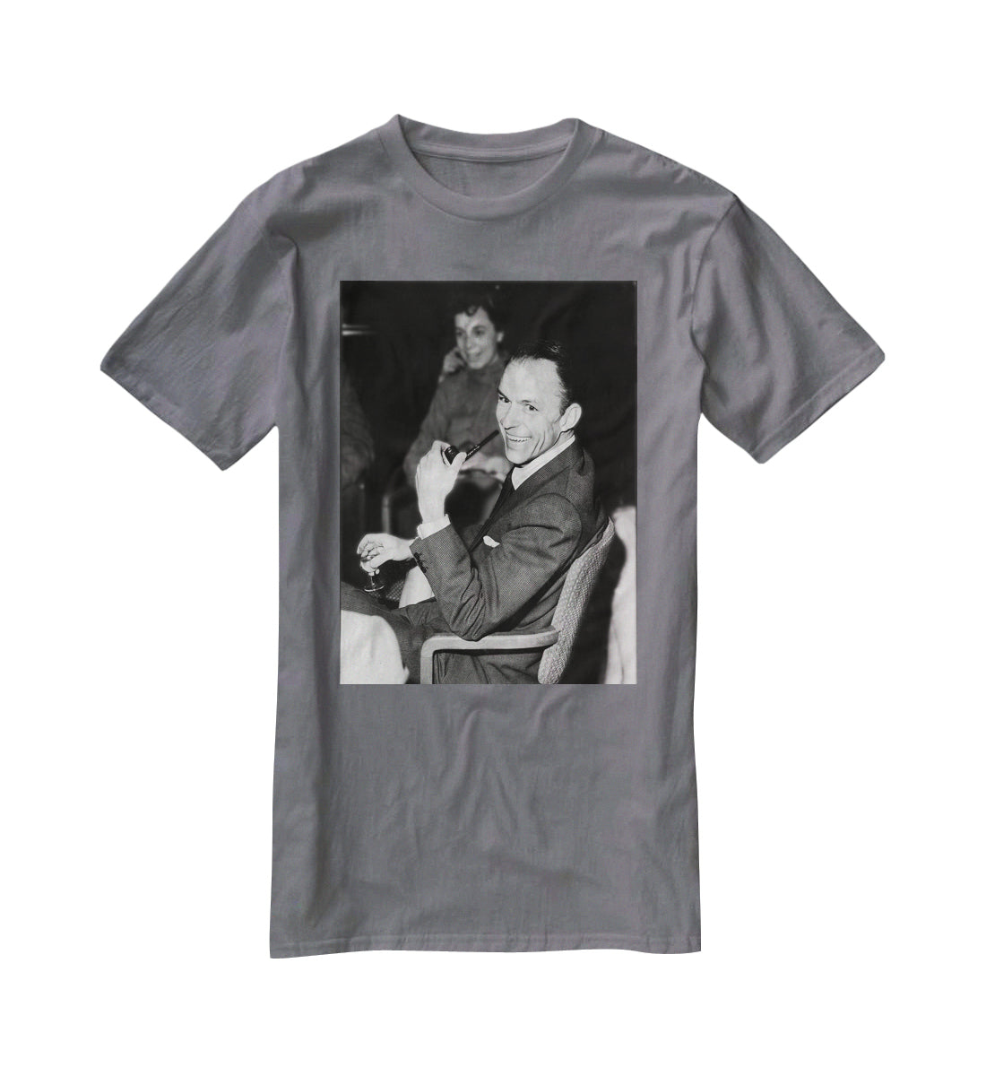 Frank Sinatra with pipe T-Shirt - Canvas Art Rocks - 3