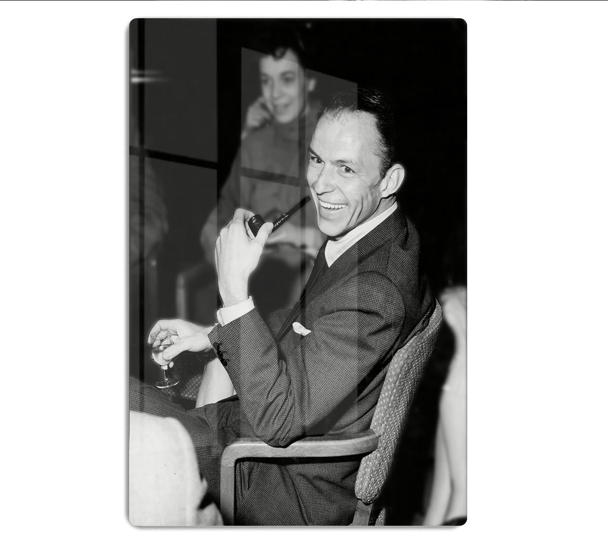 Frank Sinatra with pipe HD Metal Print