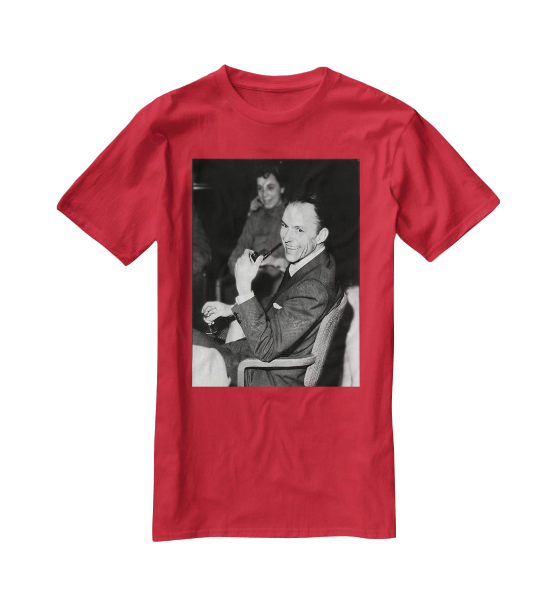 Frank Sinatra with pipe T-Shirt - Canvas Art Rocks - 4