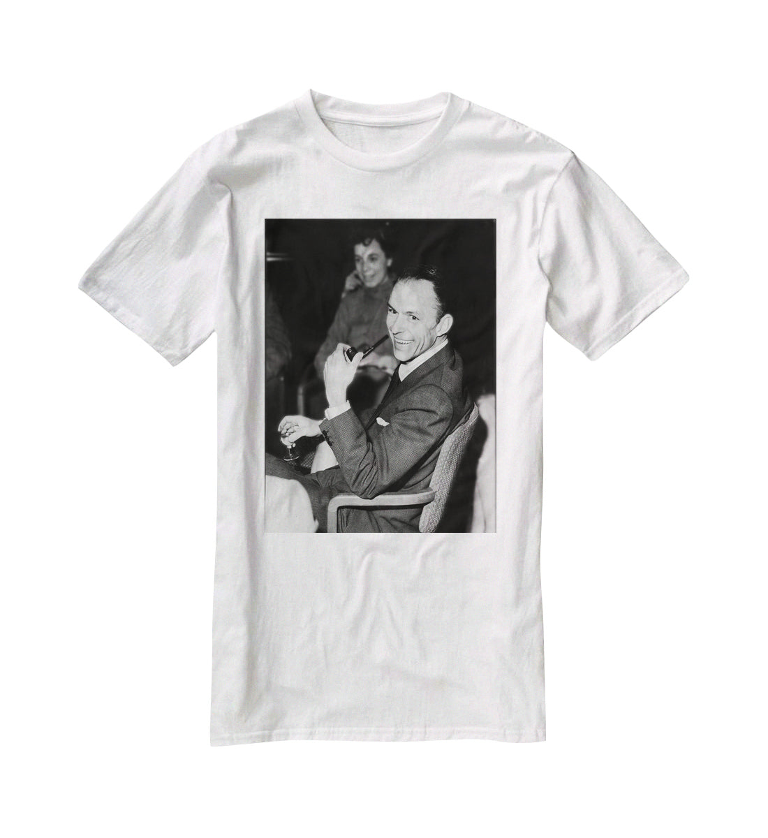 Frank Sinatra with pipe T-Shirt - Canvas Art Rocks - 5