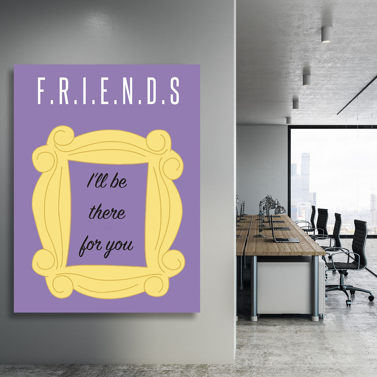 Friends Ill Be There For You Minimal Movie Canvas Print or Poster - Canvas Art Rocks - 3