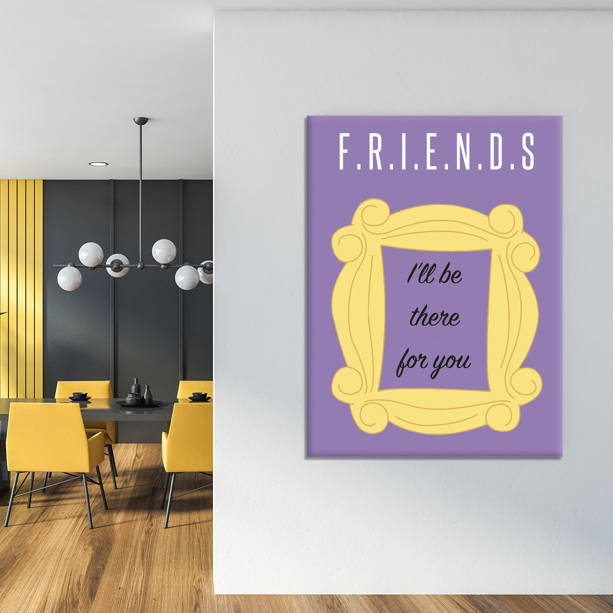 Friends Ill Be There For You Minimal Movie Canvas Print or Poster - Canvas Art Rocks - 4