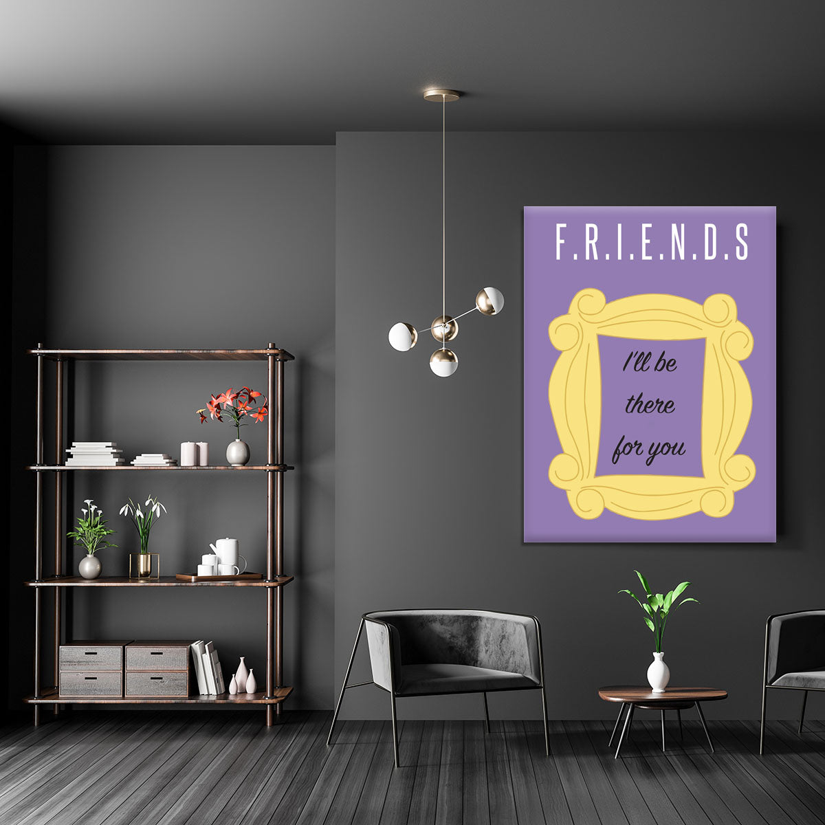 Friends Ill Be There For You Minimal Movie Canvas Print or Poster - Canvas Art Rocks - 5