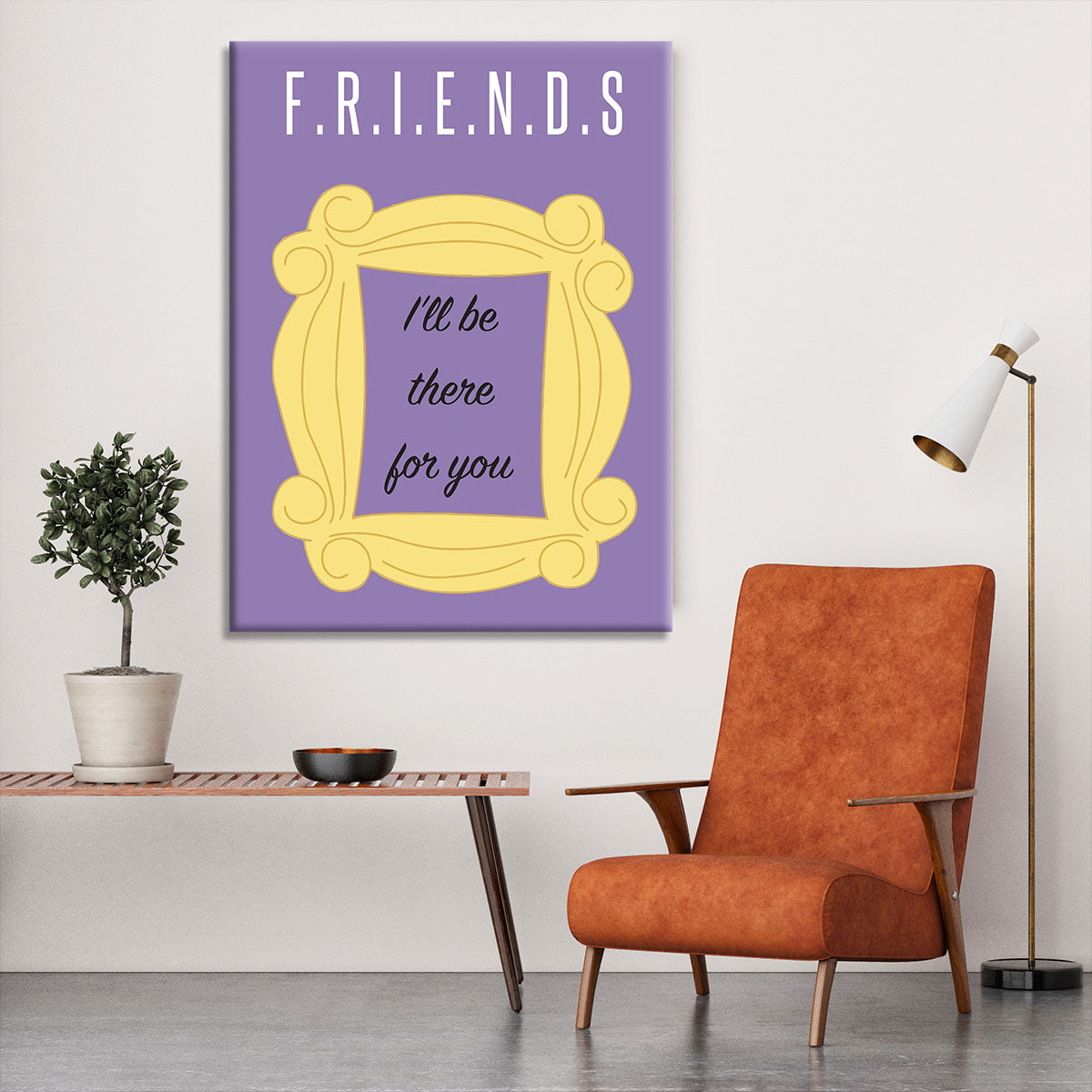 Friends Ill Be There For You Minimal Movie Canvas Print or Poster - Canvas Art Rocks - 6