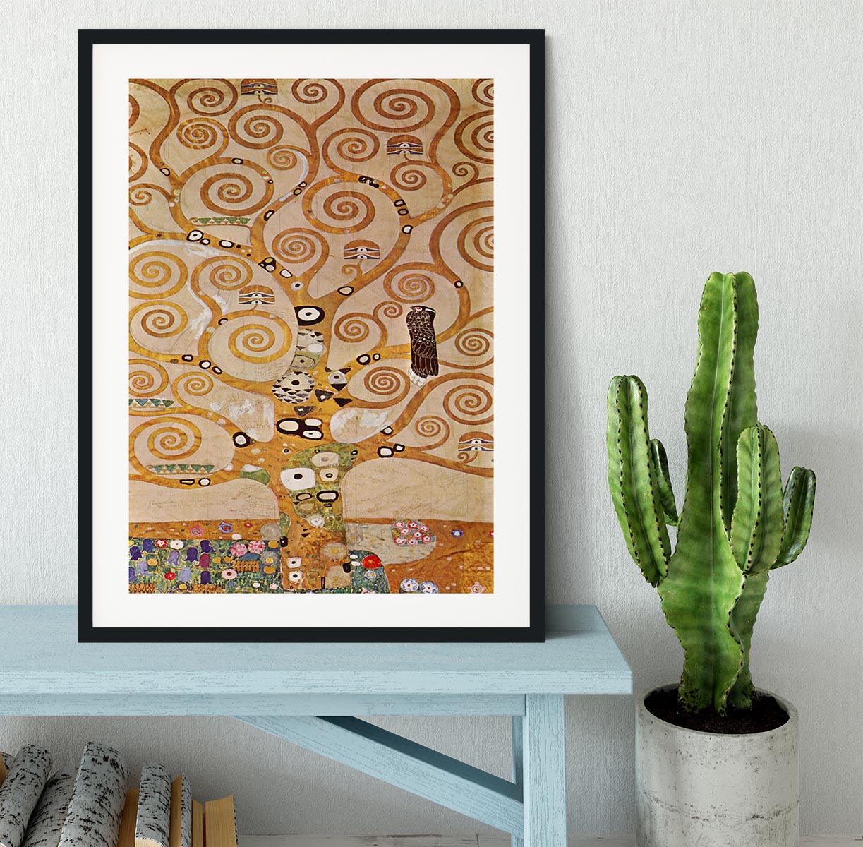 Frieze II by Klimt Framed Print - Canvas Art Rocks - 1