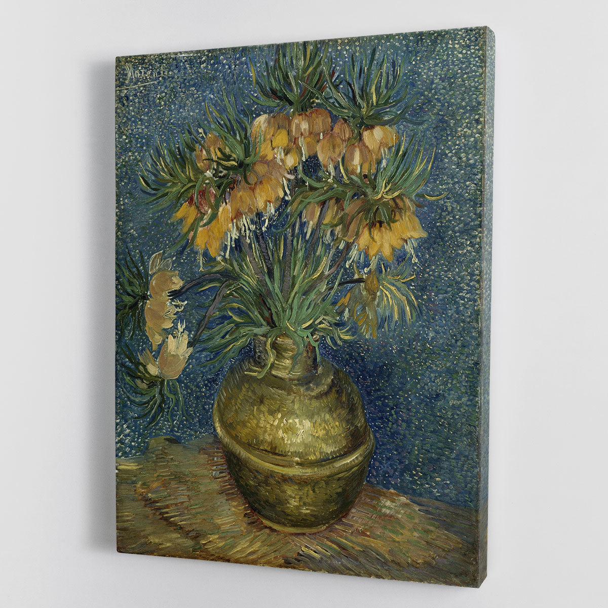 Fritillaries in a Copper Vase Canvas Print or Poster - Canvas Art Rocks - 1