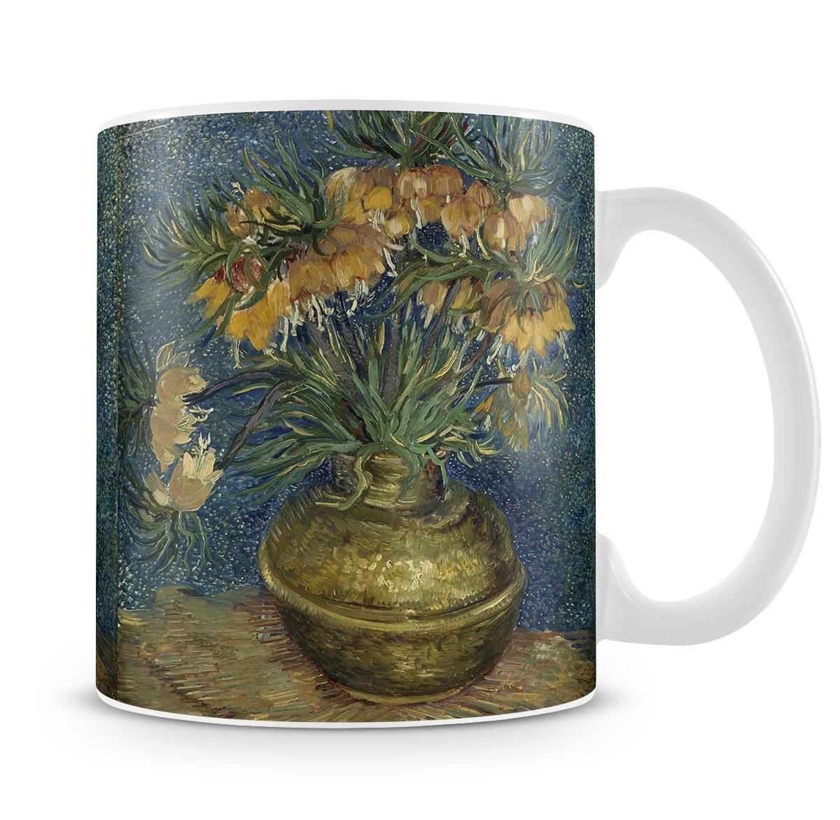 Fritillaries in a Copper Vase Mug - Canvas Art Rocks - 4