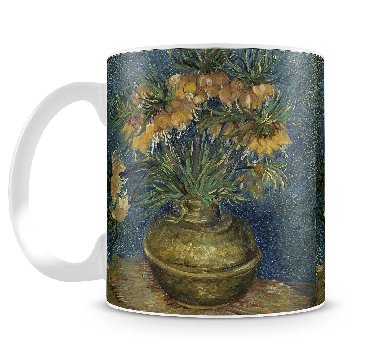 Fritillaries in a Copper Vase Mug - Canvas Art Rocks - 4