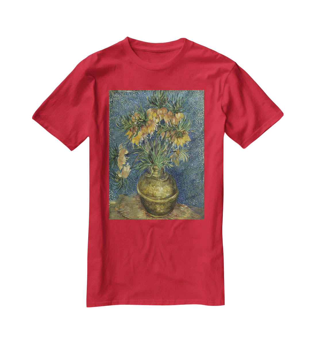 Fritillaries in a Copper Vase T-Shirt - Canvas Art Rocks - 4