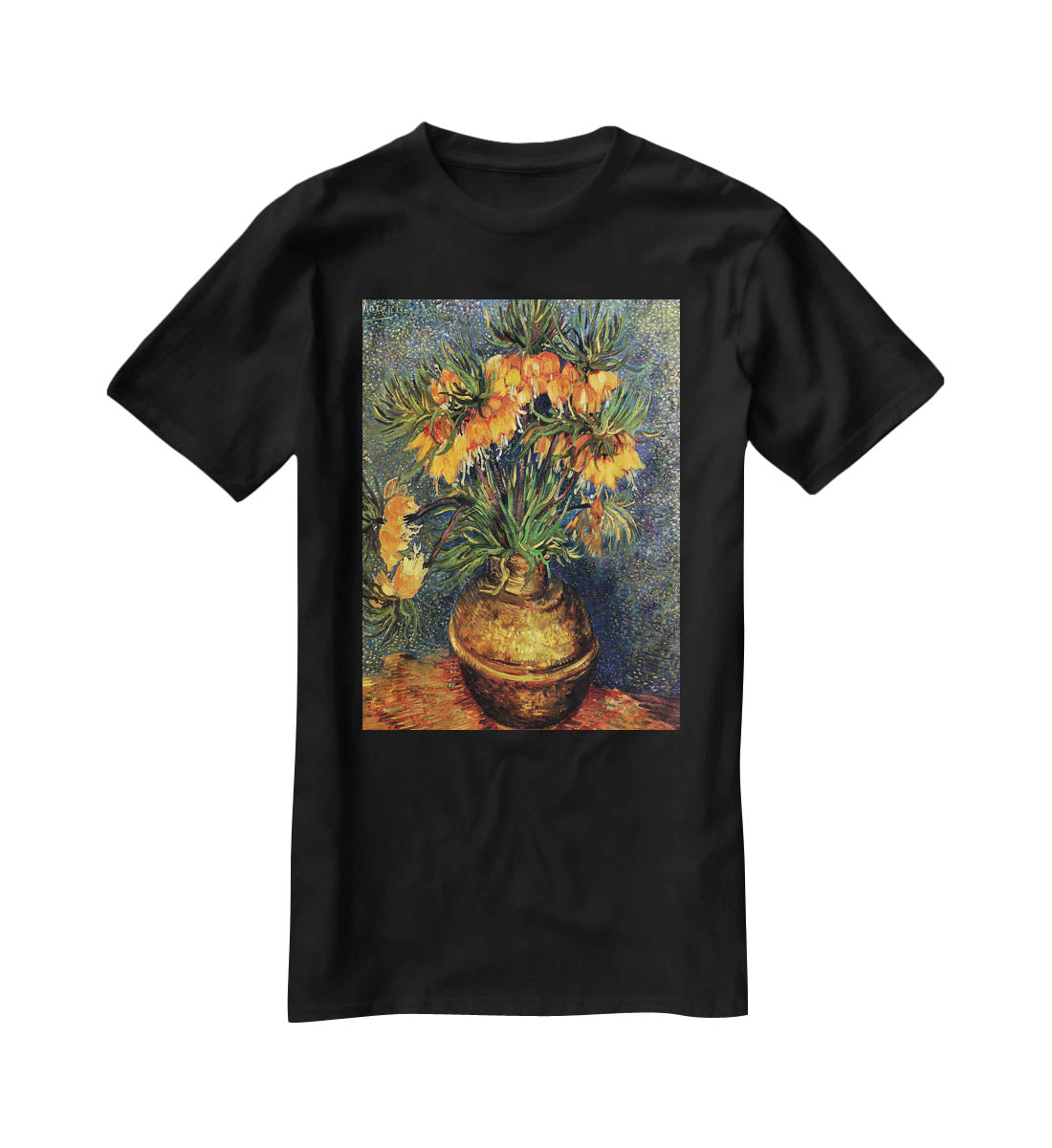 Fritillaries in a Copper Vase by Van Gogh T-Shirt - Canvas Art Rocks - 1