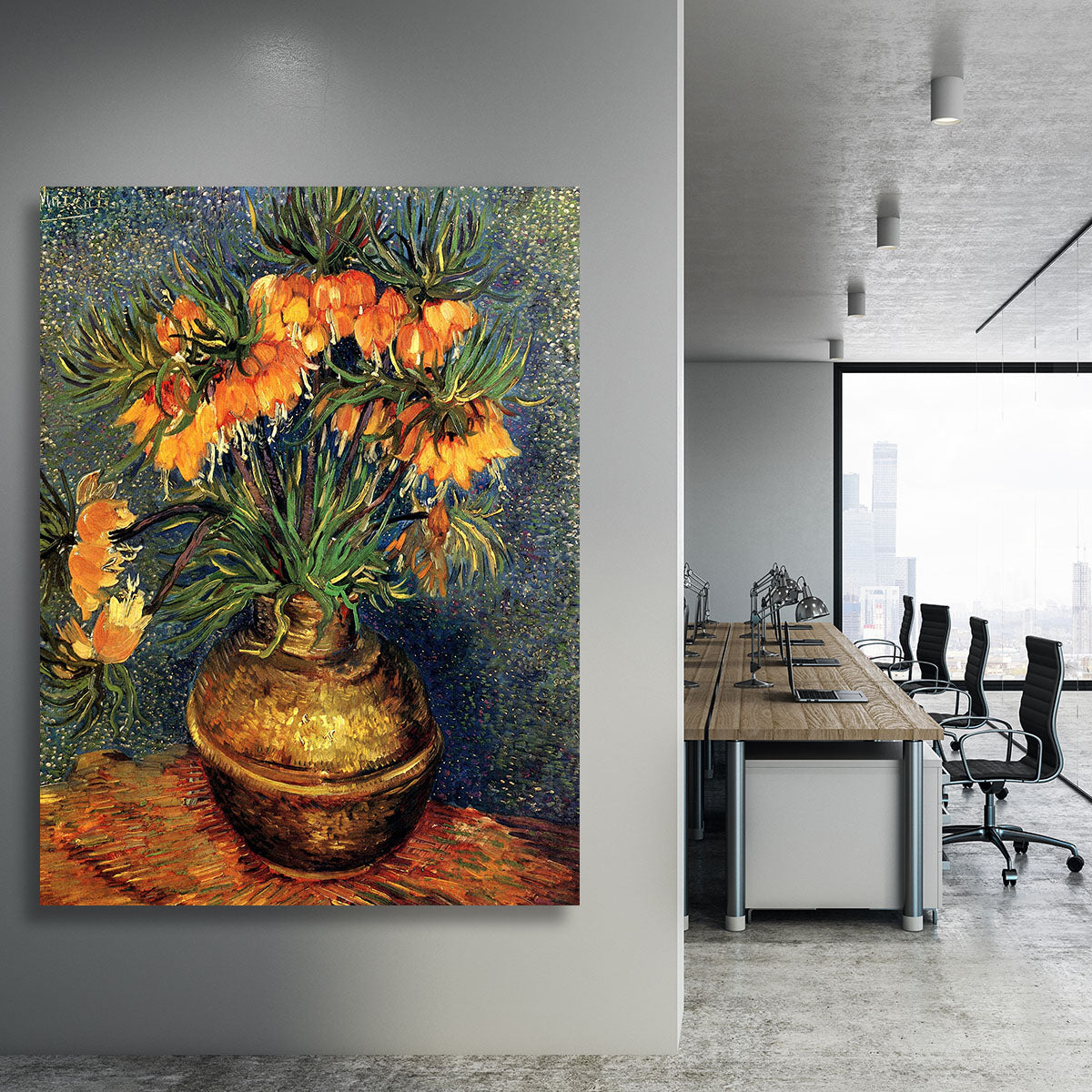 Fritillaries in a Copper Vase by Van Gogh Canvas Print or Poster - Canvas Art Rocks - 3